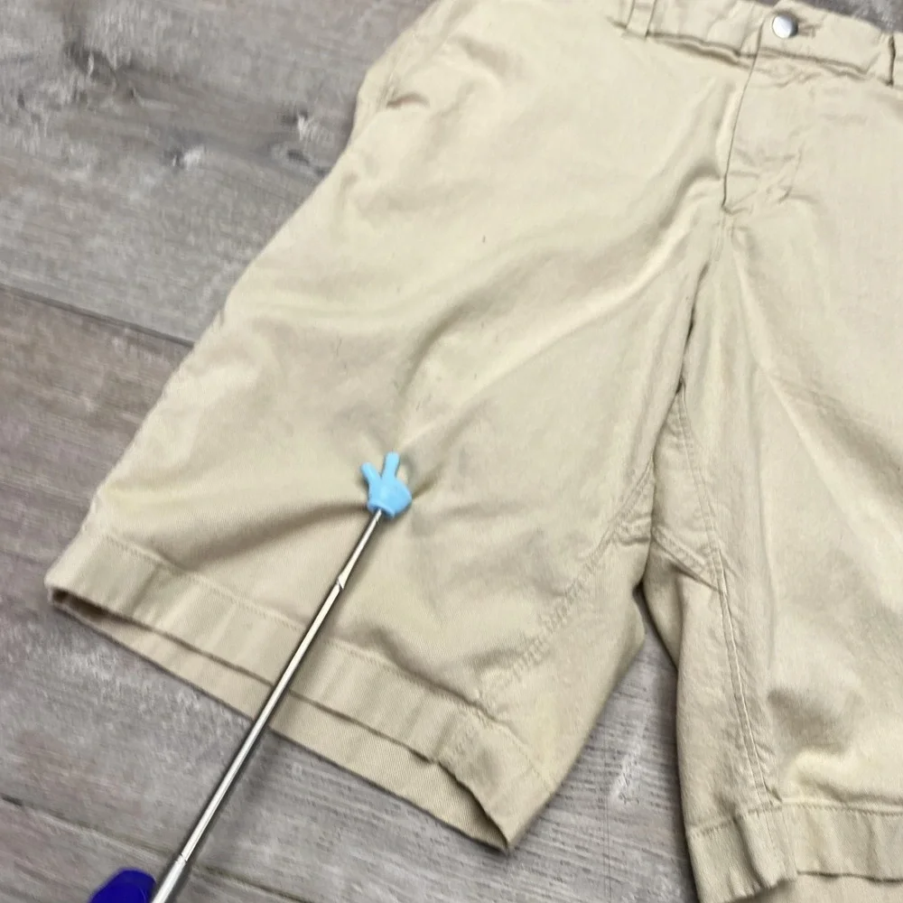 Lululemon Shorts Mens 30 Beige Canvas Chino Flat‎ Front Pockets Casual Summer